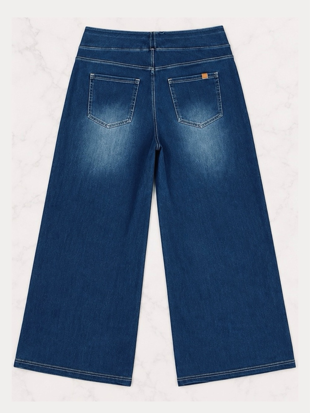Halara Flex High Waisted Baggy Wide Leg Pull On Stretch Jeans Plus Size 1X Comfy - Picture 2 of 10